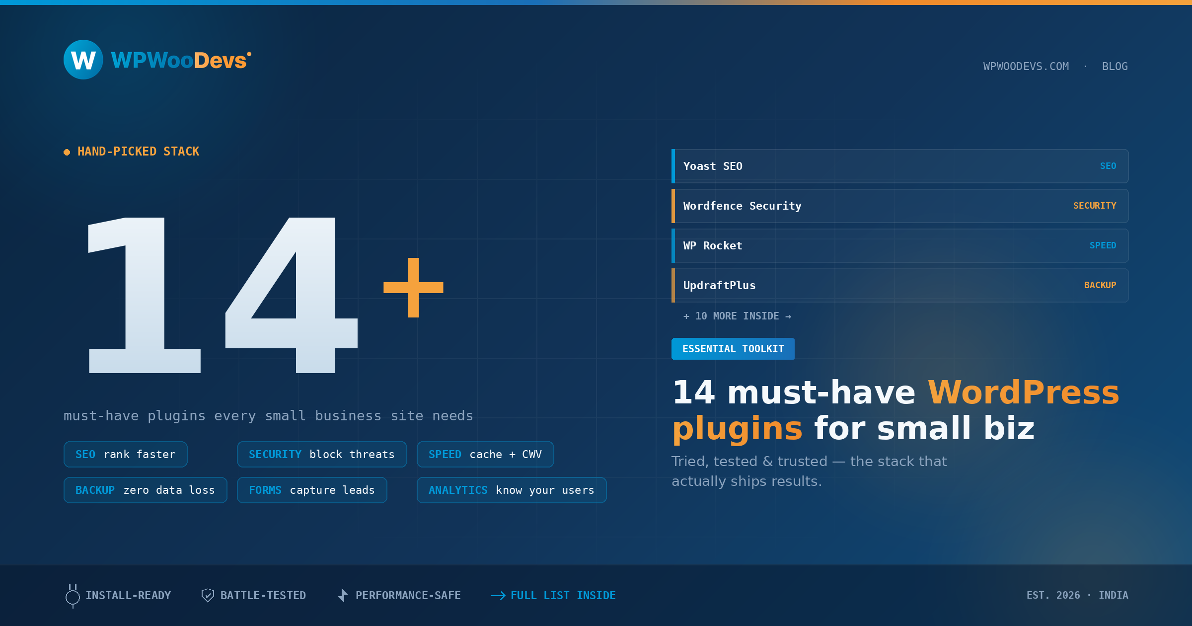 14 Must-Have WordPress Plugins for Small Business Websites in 2026